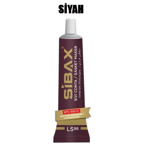 SİBAX LS98 SIVI CONTA YÜKSEK ISI SİLİKONU (RTV) 50 ml. SİYAH