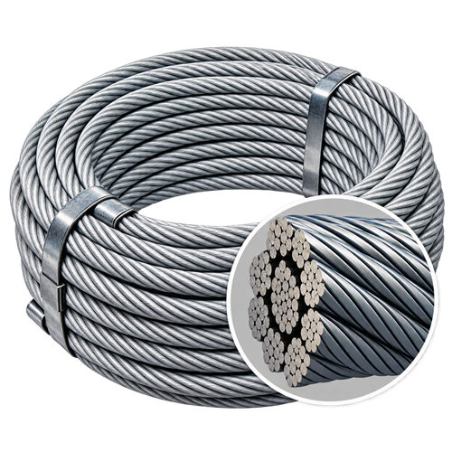 GALVENİZ ÇELİK HALAT 6 mm MAKARALI (500 mt)