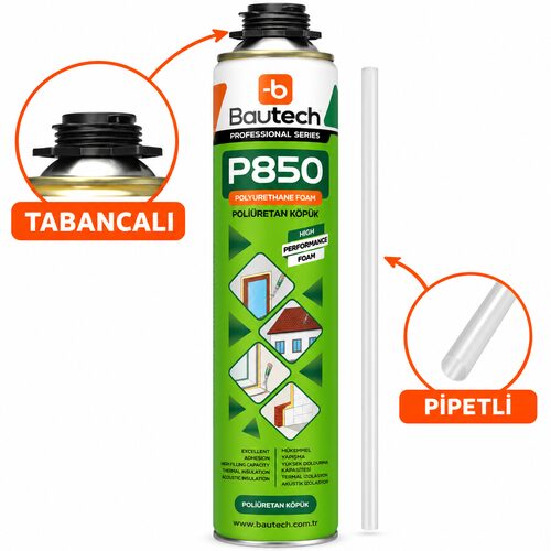 BAUTECH P850 840 GR FONKSİYONLU TABANCALI VE PİPETLİ KÖPÜK 