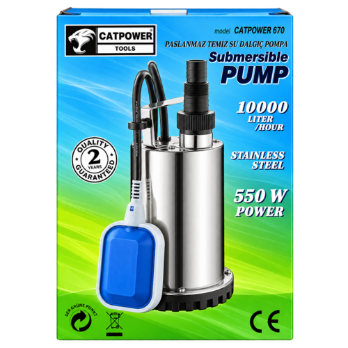 CATPOWER TEMİZ SU DALGIÇ POMPA 10 TON 550W CAT670